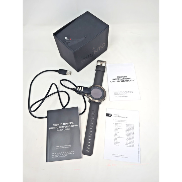 Suunto Traverse Alpha GPS Men Gray Digital Watch with Charger and box in Stock - Picture 1 of 4